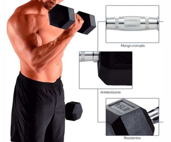MANCUERNA HEXAGONAL 2,5 KILOS